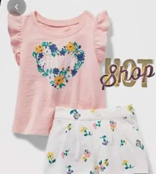 طقم بناتي ماركة h&m